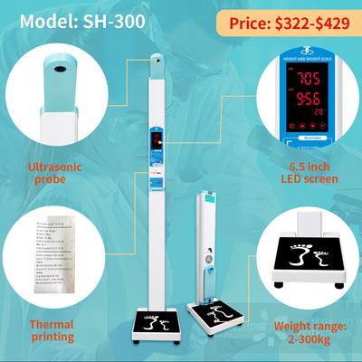 Physical BMI Ultrasonic Body Fat Measuring 200Kg Weighing Scale Height Weight Machine
