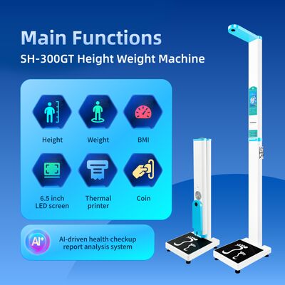 Coin Operated Weighing Scale Human Body Height And Weight Scale For Clinic