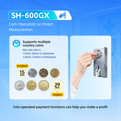 Coin Operated Digital Height Weight Bmi Blood Pressure Machine Ultrasonic Height and Weight Machine