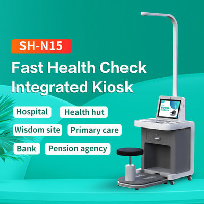 Patient Self Service Health Check Kiosk In Healthcare Medical Checkup Scale