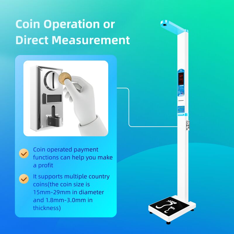 Coin-Operated Coin Operated Weight Scale Smart Height Weight Scale LED Display OEM Customizable Medical Scale
