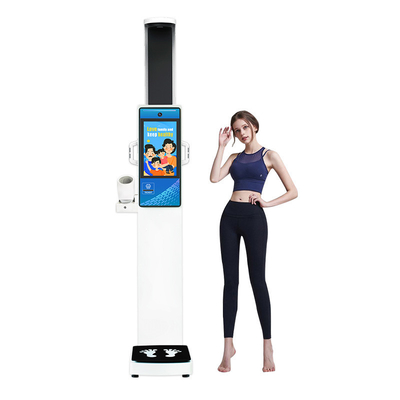 โรงพยาบาล ความดันโลหิต Kiosk เครื่องวิเคราะห์องค์ประกอบ เครื่องสแกน เครื่องวิเคราะห์ร่างกาย การวัดไขมัน