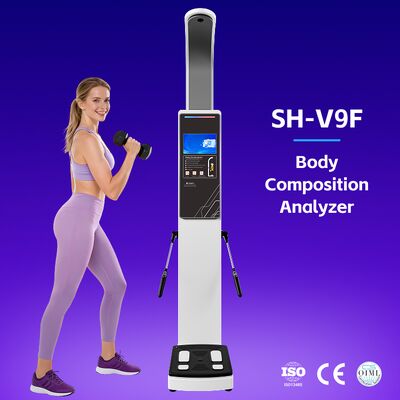 SH-V9F Gym ใช้เครื่องชั่งน้ำหนักดิจิตอล 8 อิเล็กโทรดวิเคราะห์องค์ประกอบร่างกาย
